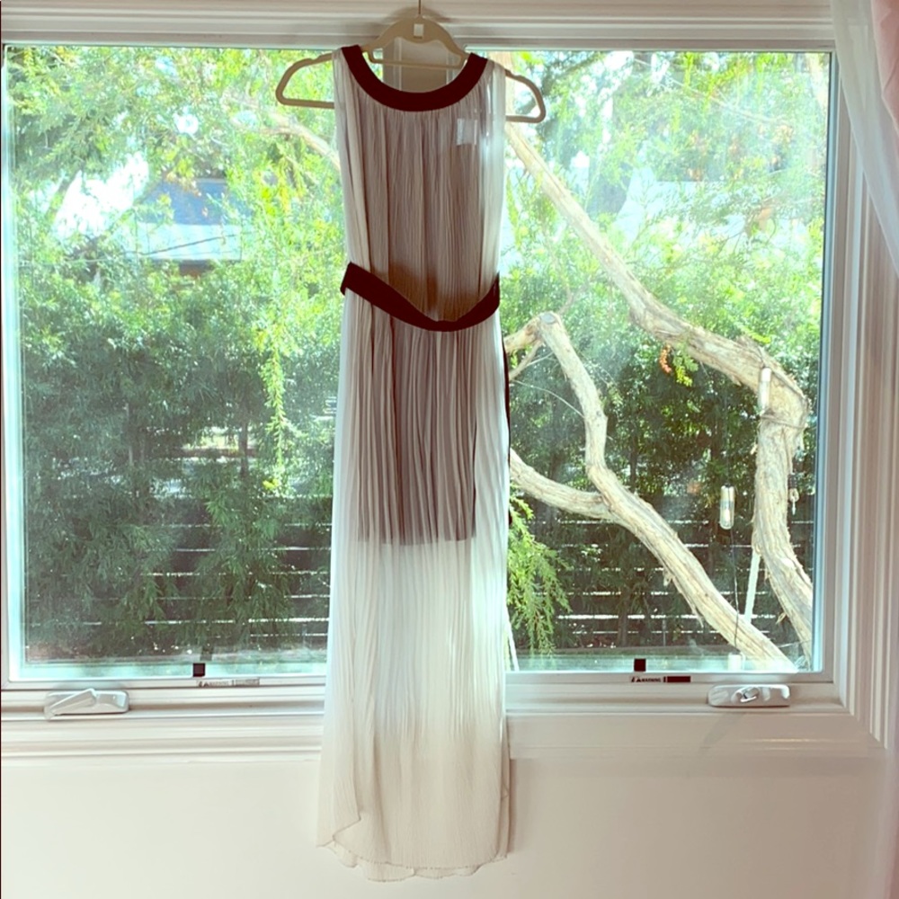 LUNA long two-layer silk dress size M woman